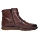 Ghete barbati casual din piele naturala maro cu fermoar imblanite GF1204YANIS