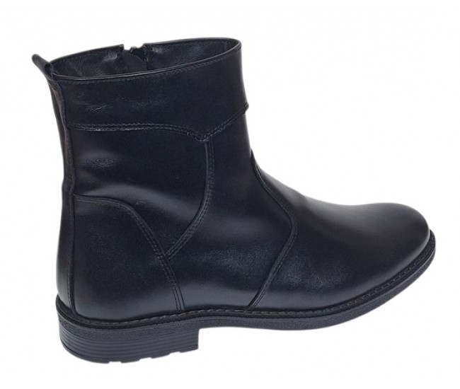 Ghete barbati casual imblanite din piele naturala cu fermoar GFSIMPLUN