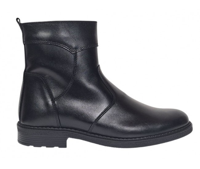 Ghete barbati casual imblanite din piele naturala cu fermoar GFSIMPLUN
