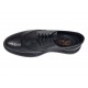 Pantofi bărbați negri din piele naturală, Derby cu perforații decorative GK826TN
