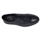 Pantofi bărbați negri din piele naturală, Derby cu perforații decorative GK826TN