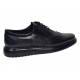 Pantofi bărbați negri din piele naturală, Derby cu perforații decorative GK826TN