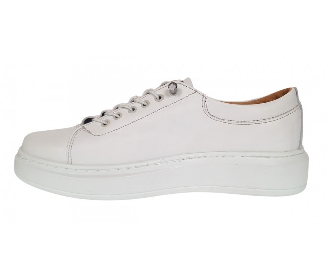 Pantofi barbati casual din piele naturala Alb GK96A