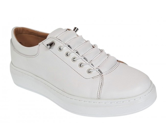 Pantofi barbati casual din piele naturala Alb GK96A