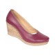Pantofi dama casual din piele naturala box cu platforma de 7 cm Mara Grena