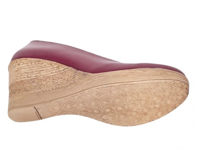 Pantofi dama casual din piele naturala box cu platforma de 7 cm Mara Grena