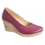 Pantofi dama casual din piele naturala box cu platforma de 7 cm Mara Grena