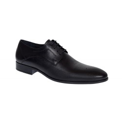 Pantofi barbati office eleganti din piele naturala Negru SIR015N