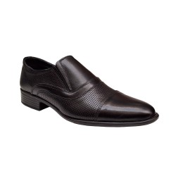 Pantofi barbati, eleganti, piele naturala, negru - GKR01N
