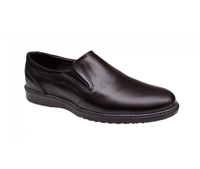 Pantofi barbati, casual, piele naturala, Negru - GKR04N