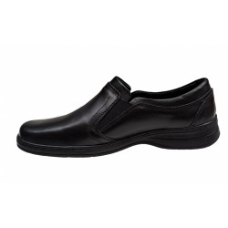 Pantofi barbati casual din piele naturala, cu elastic, marimi 39 la 47, pe calapod lat GKR08N