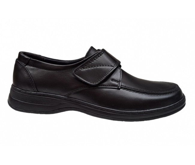 Pantofi barbati casual din piele naturala, cu arici, calapod lat - GKR09N
