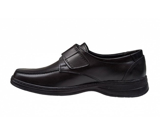 Pantofi barbati casual din piele naturala, cu arici, calapod lat - GKR09N