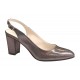 Pantofi dama eleganti din piele naturala - Model Angelyna Gri Sidef 