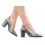 Pantofi dama eleganti din piele naturala - Model Angelyna Gri Sidef 