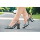 Pantofi dama eleganti din piele naturala - Model Angelyna Gri Sidef 