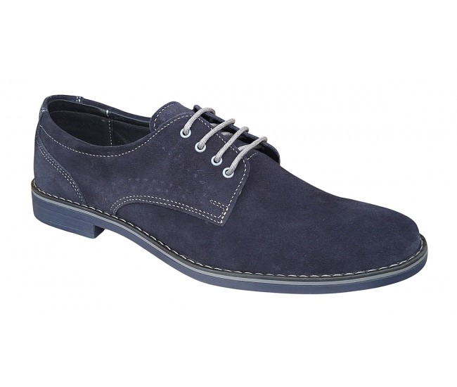 Pantofi barbati din piele naturala intoarsa - Model Bleumarin 103BLVEL