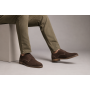 Pantofi barbati casual din piele naturala intoarsa maro GKR103MVEL