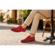 Pantofi barbati rosii smart casual din piele naturala intoarsa Carlos GKR103RVEL