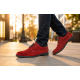 Pantofi barbati rosii smart casual din piele naturala intoarsa Carlos GKR103RVEL
