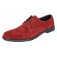 Pantofi barbati rosii smart casual din piele naturala intoarsa Carlos GKR103RVEL