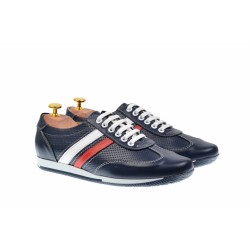 Pantofi barbati sport din piele naturala bleumarin 1055BLM