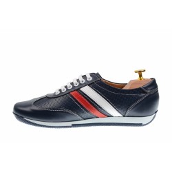 Pantofi barbati sport din piele naturala bleumarin 1055BLM