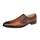 Pantofi barbati din piele naturala - Model maro elegant fara siret