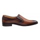 Pantofi barbati din piele naturala - Model maro elegant fara siret