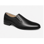 Pantofi barbati negri eleganti din piele naturala fara sireturi - GKR109NN