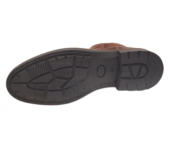 Ghete barbati casual din piele naturala cu fermoar imblanite GKR115M