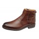 Ghete barbati casual din piele naturala cu fermoar imblanite GKR115M