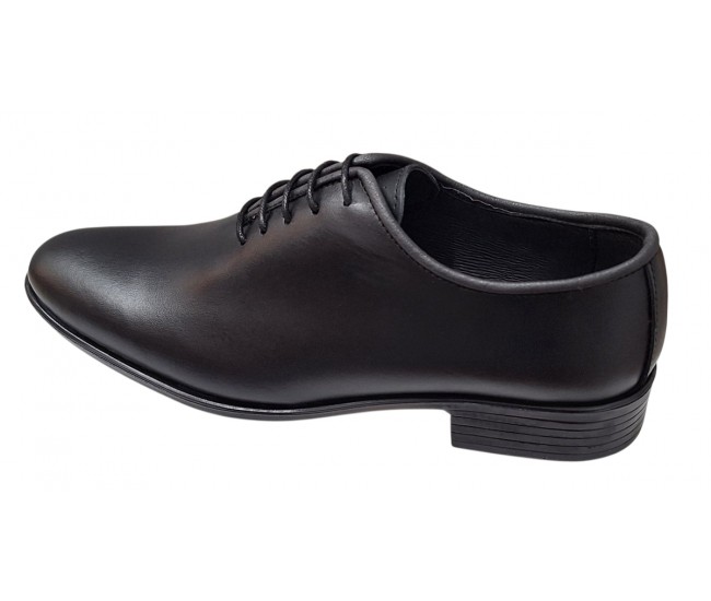 Pantofi barbati eleganti din piele naturala de culoare neagra GKR119N
