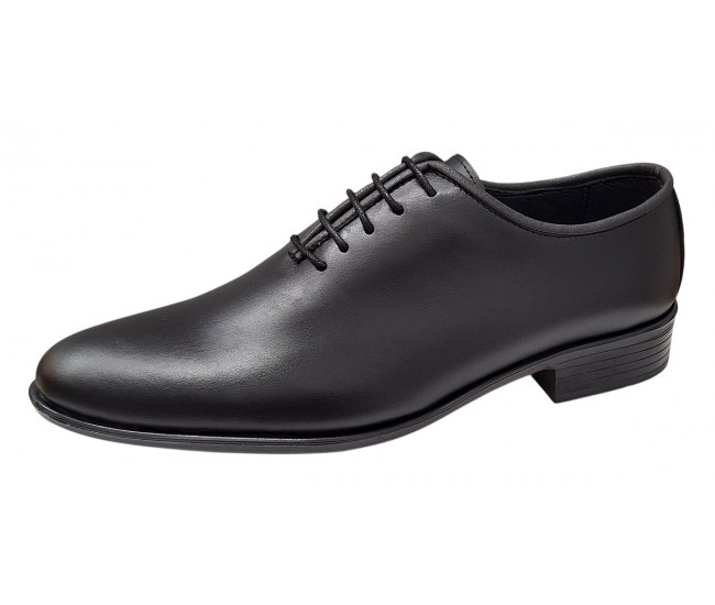 Pantofi barbati eleganti din piele naturala de culoare neagra GKR119N