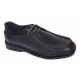 Pantofi casual barbati din piele naturala pe calapod lat - Bleumarin GKR11BL