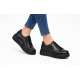 Pantofi dama Sport Casual din piele naturala de culoare neagra GKR121NS