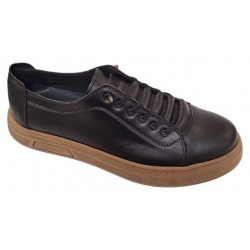 Pantofi barbati casual din piele naturala Negru Gold GKR122N