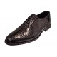 Pantofi eleganti barbati din piele naturala croco lac - Model Donato Negru