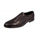 Pantofi eleganti barbati din piele naturala croco lac - Model Donato Negru