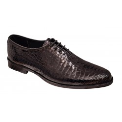 Pantofi eleganti barbati din piele naturala croco lac - Model Donato Negru