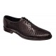 Pantofi eleganti barbati din piele naturala croco lac - Model Donato Negru