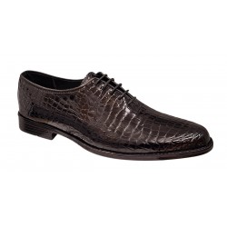 Pantofi eleganti barbati din piele naturala croco lac - Model Donato Negru