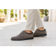 Pantofi barbati perforati din piele naturala - Sport Casual Gri 128GRI