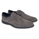 Pantofi barbati perforati din piele naturala - Sport Casual Gri 128GRI