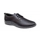 Pantofi barbati din piele naturala - Model Sport Casual Perforat Negru 129N