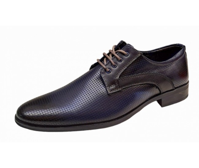 Pantofi barbati, eleganti, piele naturala, bleumarin - GKR12BL