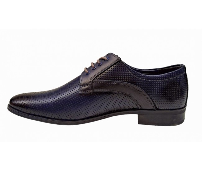 Pantofi barbati, eleganti, piele naturala, bleumarin - GKR12BL