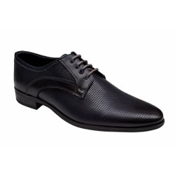 Pantofi barbati eleganti din piele naturala Negru GKR12N