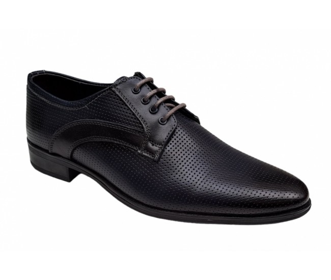 Pantofi barbati, eleganti, piele naturala, Negru, GKR12N