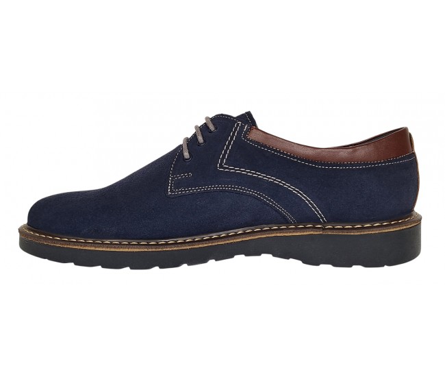 Pantofi barbati sport din piele naturala intoarsa Bleumarin Antilopa GKR130BL